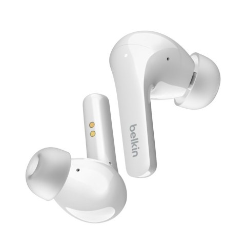 Słuchawki bezprzewodowe douszne Belkin SoundForm Flow Noise Cancellation Earbuds ANC BT5.2 IPX5 White Słuchawki bezprzewodowe douszne Belkin SoundForm Flow Noise Cancellation Earbuds ANC BT5.2 IPX5 White