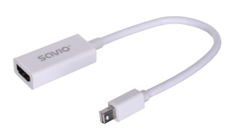 Adapter SAVIO cl-57 (Mini DisplayPort M - HDMI F; 0,10m; kolor biały) Adapter SAVIO cl-57 (Mini DisplayPort M - HDMI F; 0,10m; kolor biały)