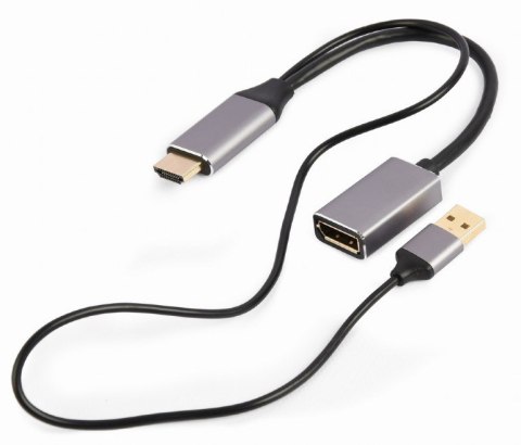 GEMBIRD AKTYWNY ADAPTER 4K HDMI NA DISPLAYPORT (F) CZARNY, 10CM GEMBIRD AKTYWNY ADAPTER 4K HDMI NA DISPLAYPORT (F) CZARNY, 10CM