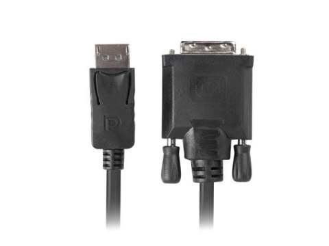 Kabel Lanberg CA-DPDV-10CU-0030-BK (DisplayPort M - DVI-D M; 3m; kolor czarny) Kabel Lanberg CA-DPDV-10CU-0030-BK (DisplayPort M - DVI-D M; 3m; kolor czarny)