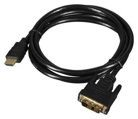 Kabel Lanberg CA-HDDV-10CC-0018-BK (HDMI M - DVI-D (18+1) M; 1,8m; kolor czarny) Kabel Lanberg CA-HDDV-10CC-0018-BK (HDMI M - DVI-D (18+1) M; 1,8m; kolor czarny)