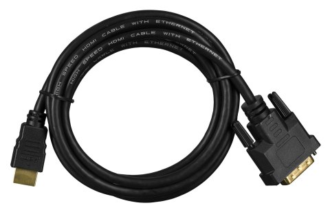 Kabel Lanberg CA-HDDV-20CU-0018-BK (HDMI M - DVI-D (24+1) M; 1,8m; kolor czarny) Kabel Lanberg CA-HDDV-20CU-0018-BK (HDMI M - DVI-D (24+1) M; 1,8m; kolor czarny)
