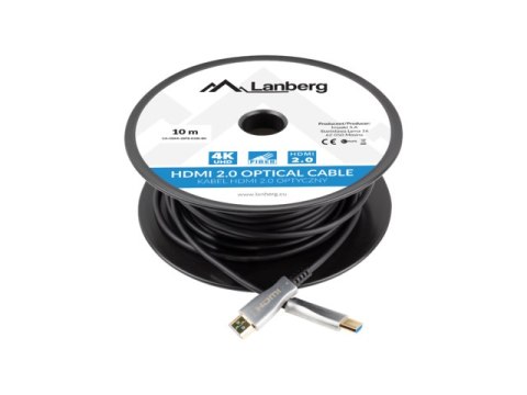 LANBERG KABEL HDMI LANBERG KABEL HDMI M/M V2.0 10M OPTYCZNY AOC CZARNY CA-HDMI-20FB-0100-BK LANBERG KABEL HDMI LANBERG KABEL HDMI M/M V2.0 10M OPTYCZNY AOC CZARNY CA-HDMI-20FB-0100-BK