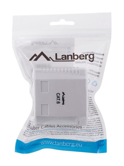 Gniazdo natynkowe Lanberg OU6-0002-W (RJ-45; UTP; kolor biały) Gniazdo natynkowe Lanberg OU6-0002-W (RJ-45; UTP; kolor biały)
