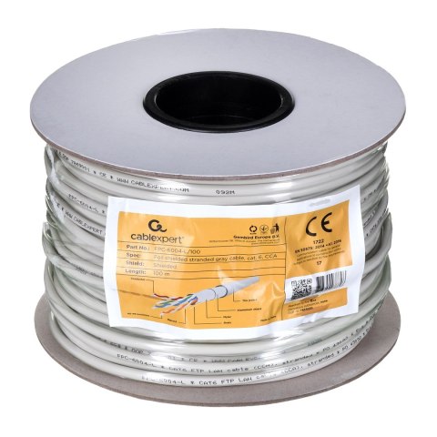 Kabel sieciowy GEMBIRD FPC-6004-L/100 (F/FTP; 100m; kat. 6; kolor szary) Kabel sieciowy GEMBIRD FPC-6004-L/100 (F/FTP; 100m; kat. 6; kolor szary)