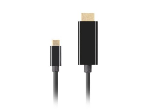 LANBERG KABEL USB-C(M)->HDMI(M) 1M 4K 60HZ CZARNY CA-CMHD-10CU-0010-BK LANBERG KABEL USB-C(M)->HDMI(M) 1M 4K 60HZ CZARNY CA-CMHD-10CU-0010-BK