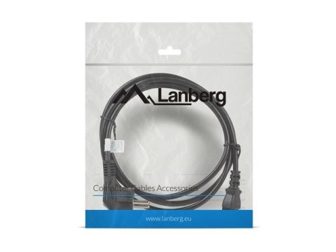 Kabel Lanberg CA-C13C-11CC-0018-BK (C13 / IEC C13 / IEC 320 C13 F - Schuko M; 1,8m; kolor czarny) Kabel Lanberg CA-C13C-11CC-0018-BK (C13 / IEC C13 / IEC 320 C13 F - Schuko M; 1,8m; kolor czarny)