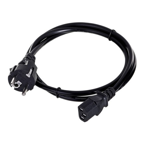 Kabel SAVIO CL-89 (C13 / IEC C13 / IEC 320 C13 - Schuko M; 1,2m; kolor czarny) Kabel SAVIO CL-89 (C13 / IEC C13 / IEC 320 C13 - Schuko M; 1,2m; kolor czarny)