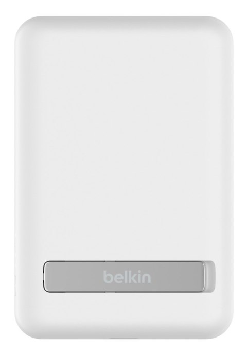 Powerbank bezprzewodowy Belkin BoostCharge Magnetic Wireless Power Bank 5K + Stand MagSafe Compatible 5000mAh 7,5W White Powerbank bezprzewodowy Belkin BoostCharge Magnetic Wireless Power Bank 5K + Stand MagSafe Compatible 5000mAh 7,5W White