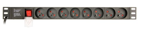 GEMBIRD LISTWA ZASILAJĄCA RACK 19" PDU EG-PDU-014-F 1U, 16A, 8X FRANCUSKIE GNIAZDO, WTYK SCHUKO, KABEL 3M GEMBIRD LISTWA ZASILAJĄCA RACK 19" PDU EG-PDU-014-F 1U, 16A, 8X FRANCUSKIE GNIAZDO, WTYK SCHUKO, KABEL 3M