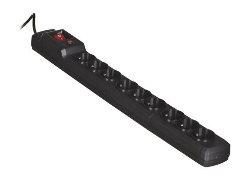Listwa przeciwprzepięciowa Activejet COMBO 9gn/3m/cz (10A; 2300W) 3m; kolor czarny Listwa przeciwprzepięciowa Activejet COMBO 9gn/3m/cz (10A; 2300W) 3m; kolor czarny