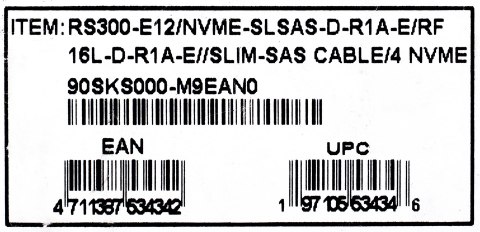 Kable do platf. Asus RS300-E12/NVMe-SLSAS-D-R1A-E