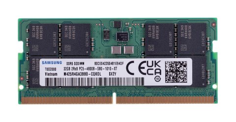 Samsung SO-DIMM 32GB DDR5 2Rx8 4800MHz PC5-38400 M425R4GA3BB0-CQK Samsung SO-DIMM 32GB DDR5 2Rx8 4800MHz PC5-38400 M425R4GA3BB0-CQK