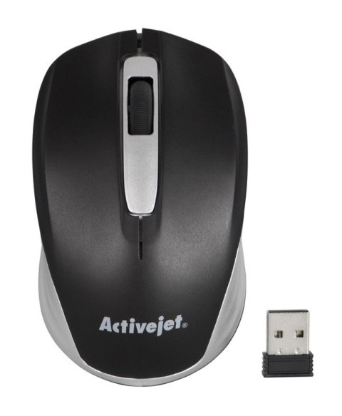 Activejet AMY-313 Mysz bezprzewodowa USB (optyczna; 1200 DPI; kolor czarno-szary) Activejet AMY-313 Mysz bezprzewodowa USB (optyczna; 1200 DPI; kolor czarno-szary)