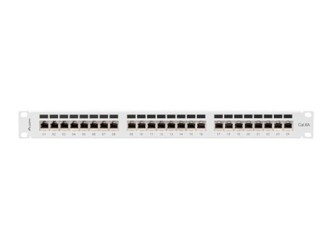 LANBERG PATCH PANEL 24 PORT 1U 19" KAT.6A FTP SZARY PPSA-1024-S LANBERG PATCH PANEL 24 PORT 1U 19" KAT.6A FTP SZARY PPSA-1024-S
