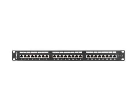 Patch panel Lanberg PPS6-1024-B (1U; kat. 6; 24xRJ-45) Patch panel Lanberg PPS6-1024-B (1U; kat. 6; 24xRJ-45)