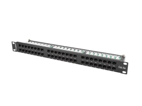 Patch panel Lanberg PPU5-1048-B (1U; 19"; kat. 5e; 48xRJ-45) Patch panel Lanberg PPU5-1048-B (1U; 19"; kat. 5e; 48xRJ-45)