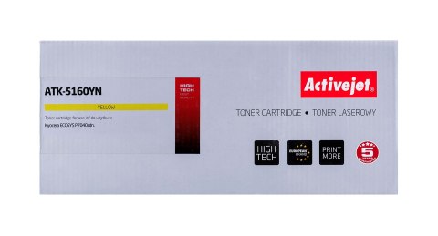 Activejet ATK-5160YN Toner (zamiennik Kyocera TK-5160Y; Supreme; 12000 stron; żółty) Activejet ATK-5160YN Toner (zamiennik Kyocera TK-5160Y; Supreme; 12000 stron; żółty)