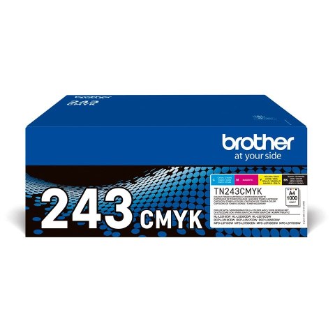 Toner Brother zestaw TN243CMYK=TN-243CMYK, 1000 str. Toner Brother zestaw TN243CMYK=TN-243CMYK, 1000 str.