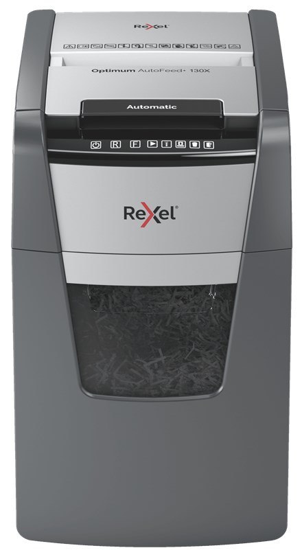 Rexel Niszczarka Optimum AutoFeed+ 130X, (P-4), 130 kartek, 44 l kosz Rexel Niszczarka Optimum AutoFeed+ 130X, (P-4), 130 kartek, 44 l kosz