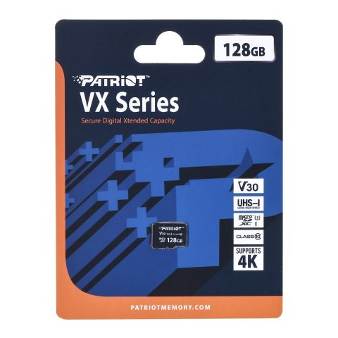 Patriot VX Micro SDXC 128GB 90/80 MB/s V30 U3 UHS-I Patriot VX Micro SDXC 128GB 90/80 MB/s V30 U3 UHS-I