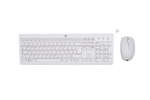 Zestaw klawiatura + mysz HP 230 Wireless Mouse and Keyboard Combo bezprzewodowe białe 3L1F0AA Zestaw klawiatura + mysz HP 230 Wireless Mouse and Keyboard Combo bezprzewodowe białe 3L1F0AA