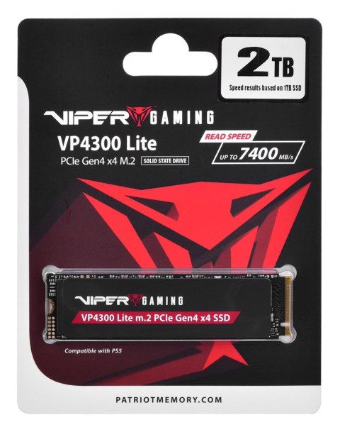 Patriot Viper VP4300L M.2 PCI-Ex4 NVMe 2TB 7.2 / 6. Patriot Viper VP4300L M.2 PCI-Ex4 NVMe 2TB 7.2 / 6.