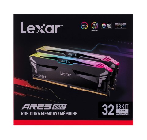 LEXAR ARES 32GB DDR5 6000MHz CL30 RGB LEXAR ARES 32GB DDR5 6000MHz CL30 RGB