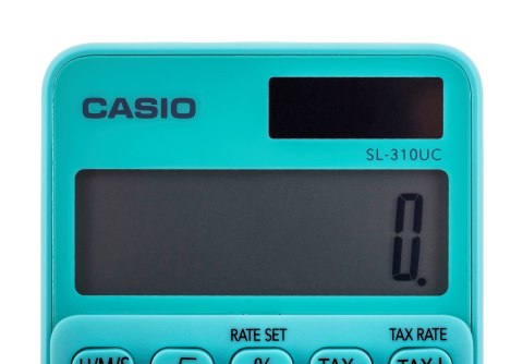 CASIO Kalkulator kieszonkowy SL-310UC-GN BOX, 10-cyfrowy, 70x118mm, kartonik, zielony CASIO Kalkulator kieszonkowy SL-310UC-GN BOX, 10-cyfrowy, 70x118mm, kartonik, zielony
