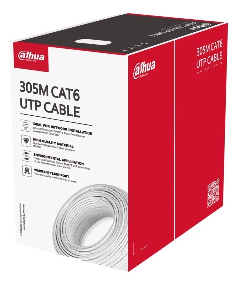 Kabel skrętka Dahua UTP kat.6 PFM920I-6UN-C-V2 Kabel skrętka Dahua UTP kat.6 PFM920I-6UN-C-V2