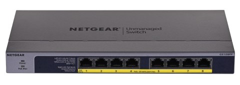 Switch Netgear GS108PP-100EUS 8p PoE 123W (PoE+: 8p) Unmanaged Gigabit Switch Netgear GS108PP-100EUS 8p PoE 123W (PoE+: 8p) Unmanaged Gigabit