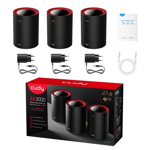 CUDY M3000(3-Pack) AX3000 Wi-Fi 6 Mesh 2.5G CUDY M3000(3-Pack) AX3000 Wi-Fi 6 Mesh 2.5G