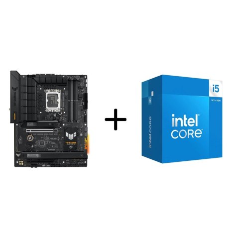 Płyta główna ASUS TUF GAMING B760-PLUS WIFI + Procesor Intel Core i5-14400 (BX8071514400) Płyta główna ASUS TUF GAMING B760-PLUS WIFI + Procesor Intel Core i5-14400 (BX8071514400)