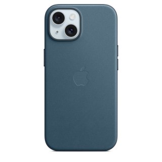 Etui Apple iPhone 15 Feingewebe Case mit MagSafe Pazifikblau