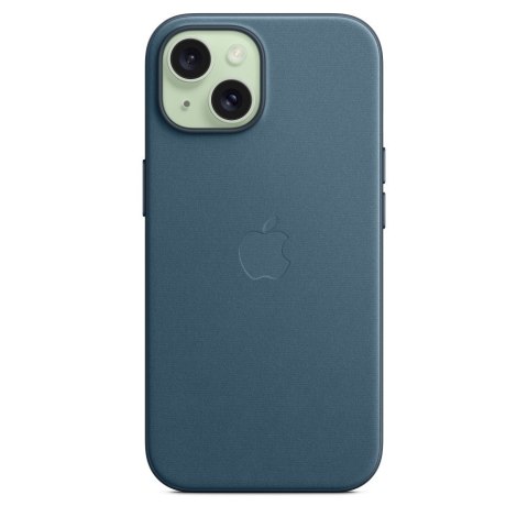 Etui Apple iPhone 15 Feingewebe Case mit MagSafe Pazifikblau Etui Apple iPhone 15 Feingewebe Case mit MagSafe Pazifikblau