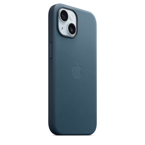 Etui Apple iPhone 15 Feingewebe Case mit MagSafe Pazifikblau Etui Apple iPhone 15 Feingewebe Case mit MagSafe Pazifikblau