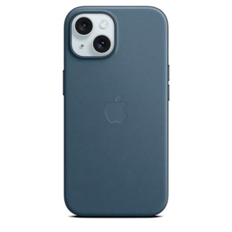 Etui Apple iPhone 15 Feingewebe Case mit MagSafe Pazifikblau Etui Apple iPhone 15 Feingewebe Case mit MagSafe Pazifikblau