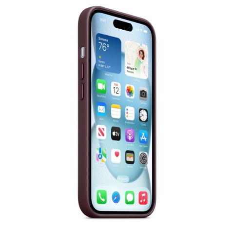 Etui z MagSafe Apple iPhone 15 Feingewebe Case Mullberry Etui z MagSafe Apple iPhone 15 Feingewebe Case Mullberry