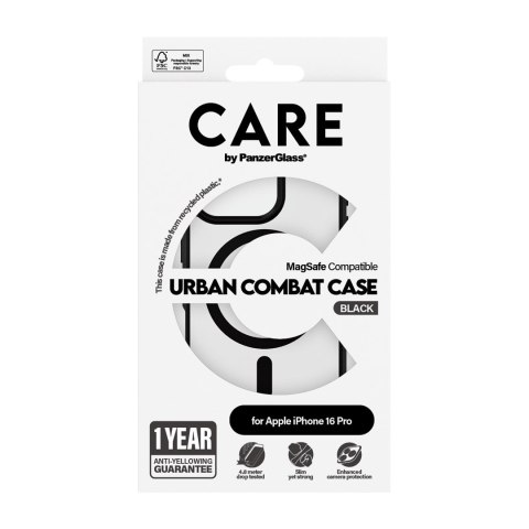 PanzerGlass CARE by PG UrbCom BLK MagS iPhone16P 6.3 pokrowiec na telefon komórkowy Przezroczysty PanzerGlass CARE by PG UrbCom BLK MagS iPhone16P 6.3 pokrowiec na telefon komórkowy Przezroczysty