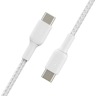 BELKIN KABEL USB-C - USB-C, OPLOT, 2.0 1M, BIAŁY