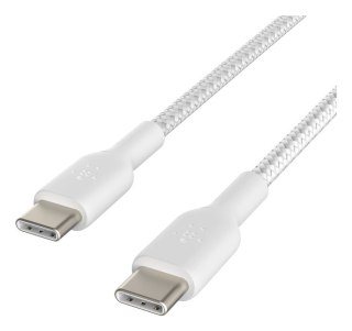 BELKIN KABEL USB-C - USB-C, OPLOT, 2.0 1M, BIAŁY