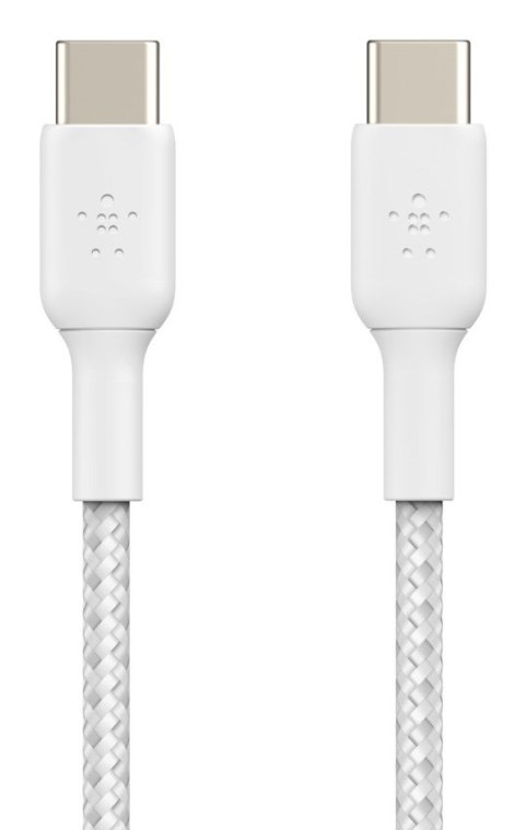 BELKIN KABEL USB-C - USB-C, OPLOT, 2.0 1M, BIAŁY BELKIN KABEL USB-C - USB-C, OPLOT, 2.0 1M, BIAŁY