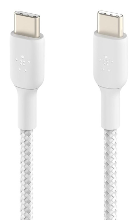 BELKIN KABEL USB-C - USB-C, OPLOT, 2.0 1M, BIAŁY BELKIN KABEL USB-C - USB-C, OPLOT, 2.0 1M, BIAŁY