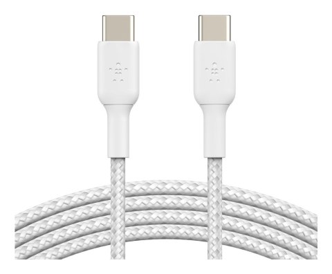 BELKIN KABEL USB-C - USB-C, OPLOT, 2.0 1M, BIAŁY BELKIN KABEL USB-C - USB-C, OPLOT, 2.0 1M, BIAŁY