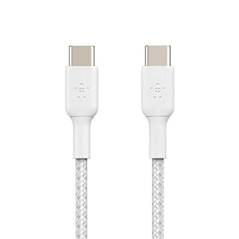 BELKIN KABEL USB-C - USB-C, OPLOT, 2.0 1M, BIAŁY BELKIN KABEL USB-C - USB-C, OPLOT, 2.0 1M, BIAŁY