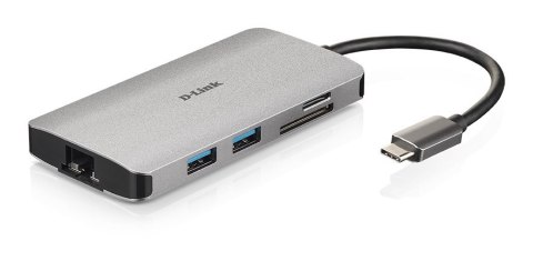 D-Link DUB-M810 stacja dokująca Przewodowa USB 3.2 Gen 1 (3.1 Gen 1) Type-C Aluminium D-Link DUB-M810 stacja dokująca Przewodowa USB 3.2 Gen 1 (3.1 Gen 1) Type-C Aluminium