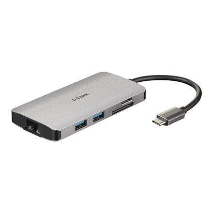 D-Link DUB-M810 stacja dokująca Przewodowa USB 3.2 Gen 1 (3.1 Gen 1) Type-C Aluminium D-Link DUB-M810 stacja dokująca Przewodowa USB 3.2 Gen 1 (3.1 Gen 1) Type-C Aluminium
