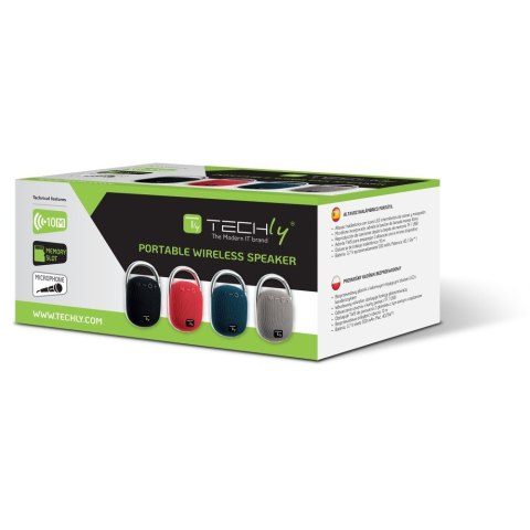 TECHLY GŁOŚNIK BLUETOOTH 5.3 BEZPRZEWODOWY 5W TWS TECHLY GŁOŚNIK BLUETOOTH 5.3 BEZPRZEWODOWY 5W TWS