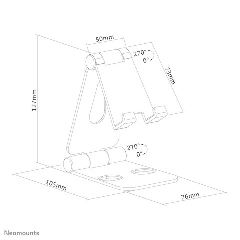 Neomounts DS10-160SL1 uchwyt Uchwyt pasywny Telefon komórkowy/Smartfon Srebrny Neomounts DS10-160SL1 uchwyt Uchwyt pasywny Telefon komórkowy/Smartfon Srebrny