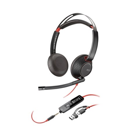 Poly Blackwire 5220 Stereo USB-C Headset +3.5mm Plug +USB-C/A Adapter (Bulk) Poly Blackwire 5220 Stereo USB-C Headset +3.5mm Plug +USB-C/A Adapter (Bulk)